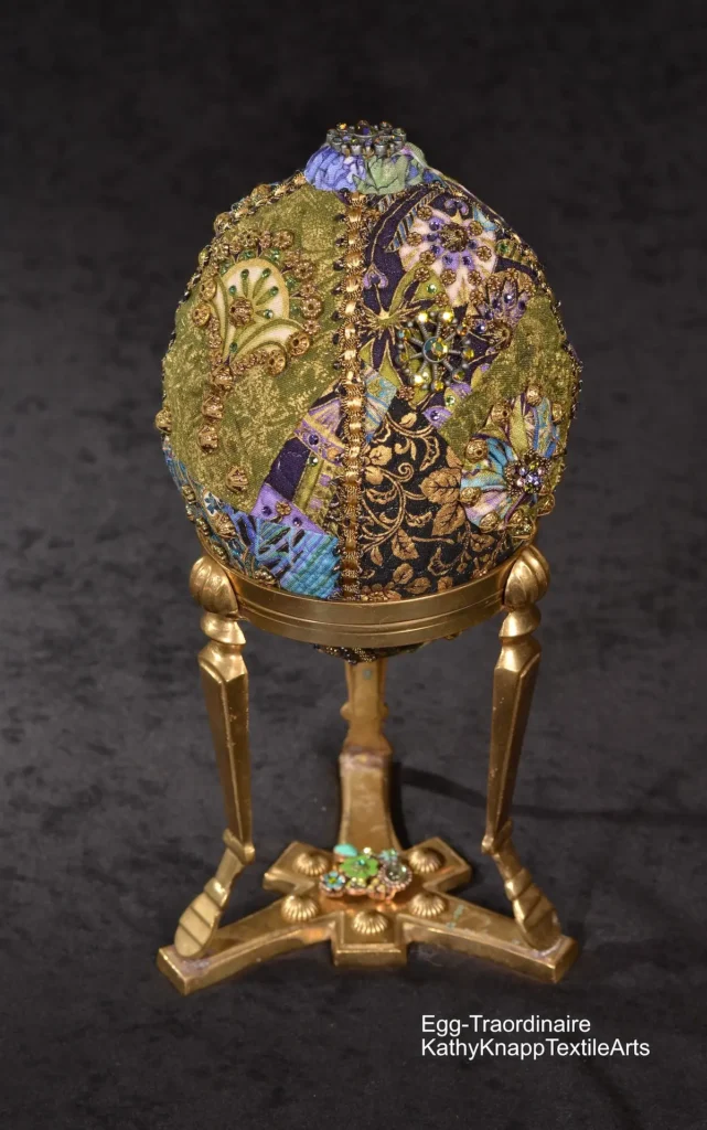 Egg-Traordinaire fiber art by Kathy Knapp