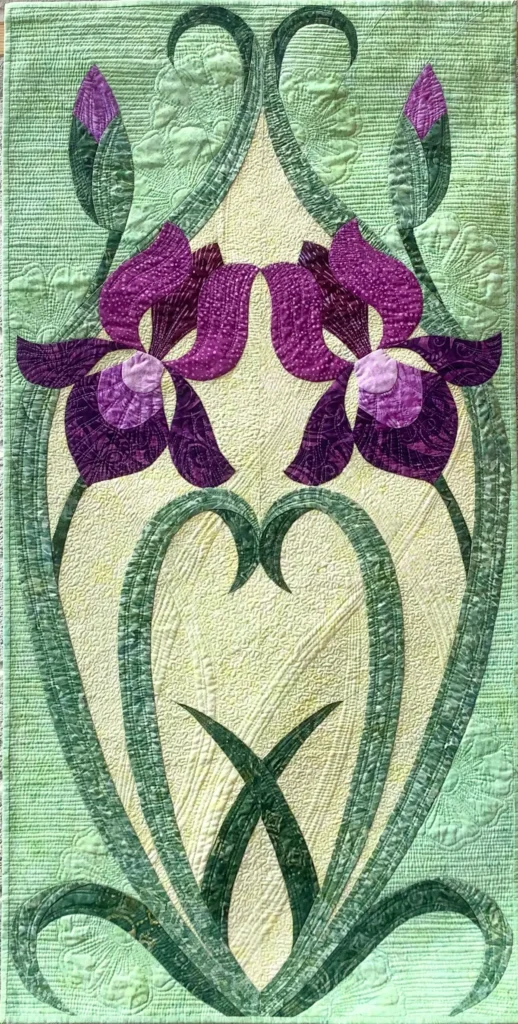 Iris Nouveau 2 fiber art by Lena Pugachova