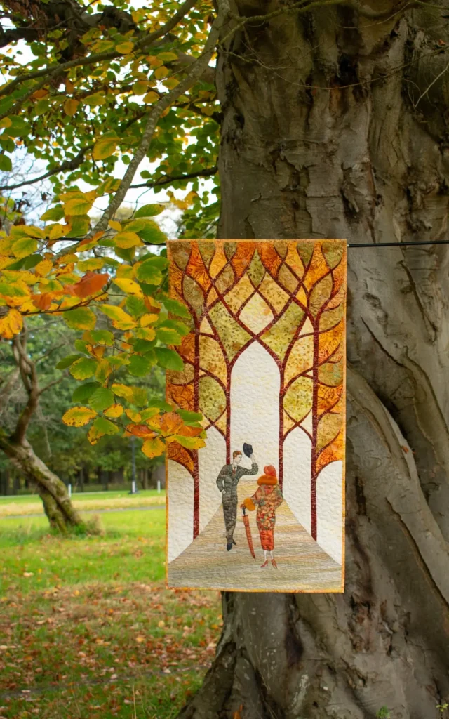 A Walk in the Past fiber art by Lena Pugachova