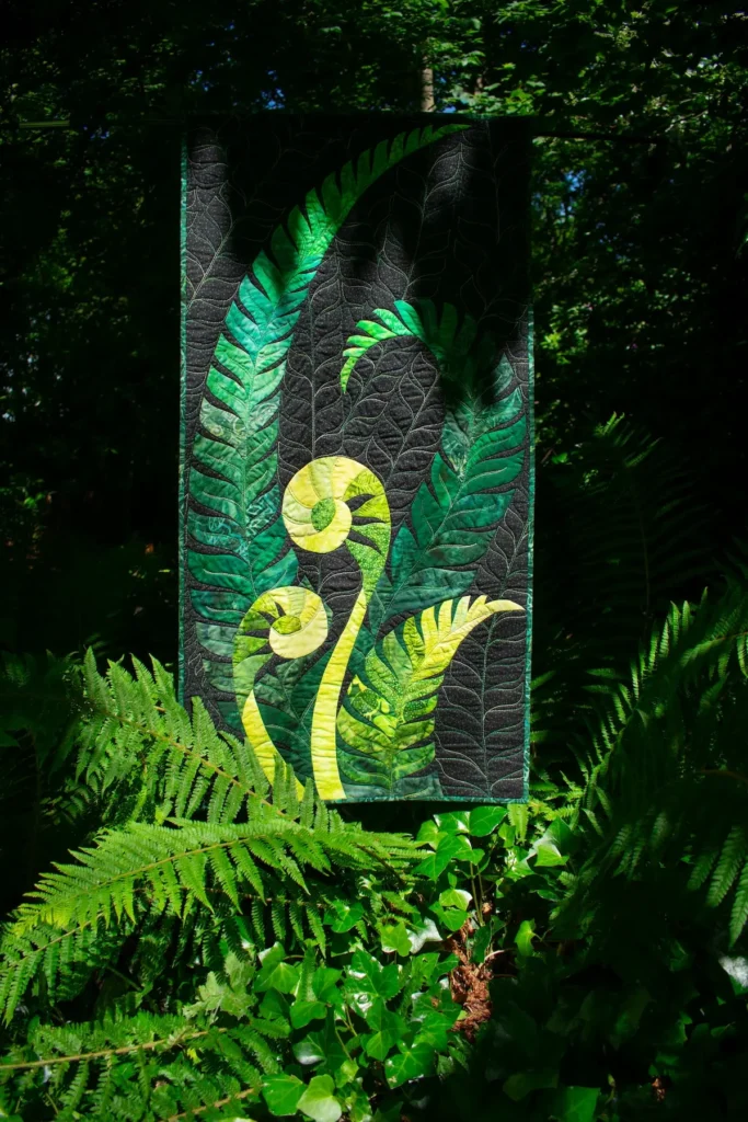 In the Shade fiber art by Lena Pugachova