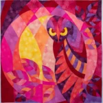 Owl Be Watching You fiber art by Lena Pugachova