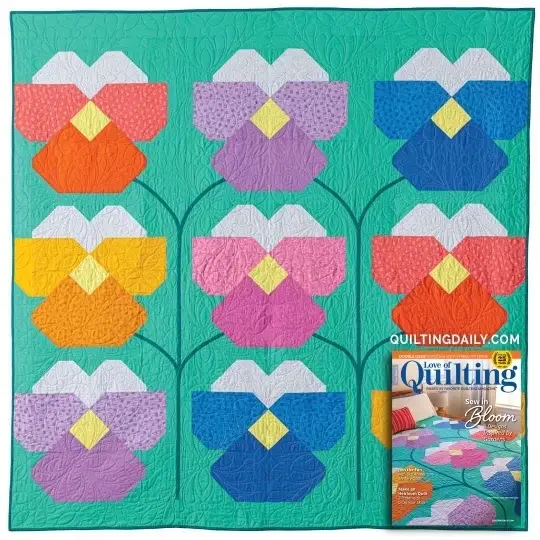 Pansy Waltz quilt by Michelle Freedman in Love of Quilting magazine