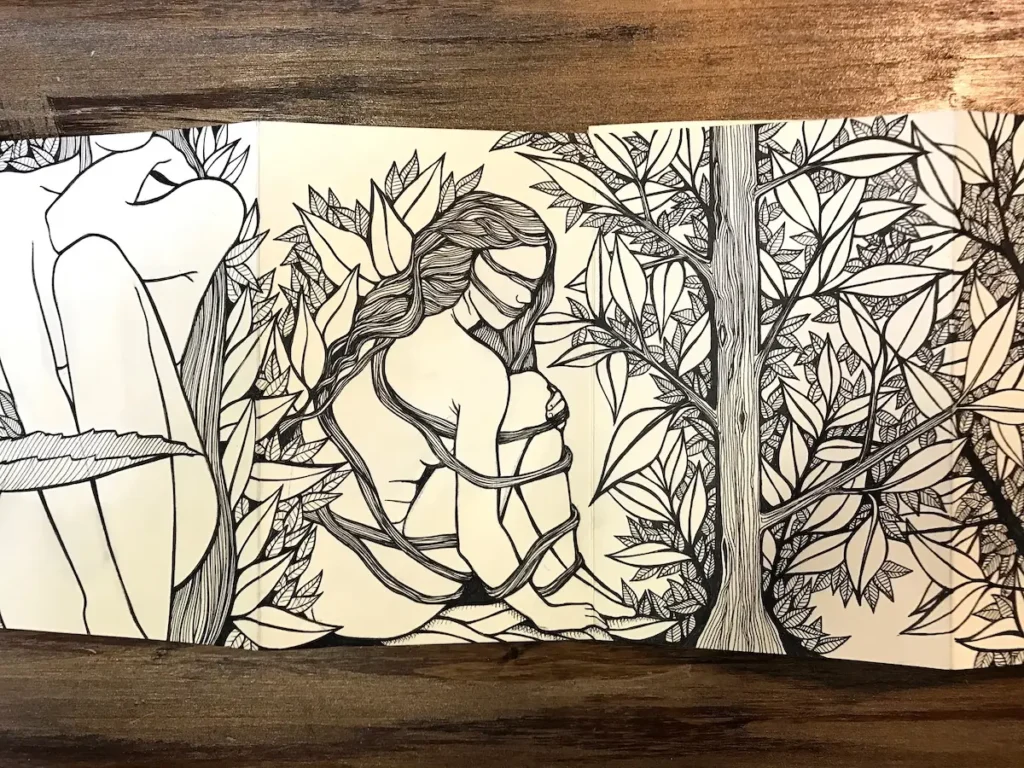 Accordion 4 drawing by Nikki May