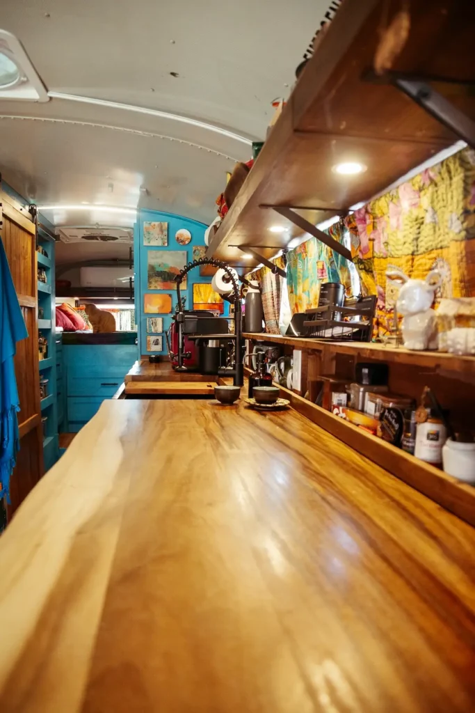 Counter in Nikki May bus