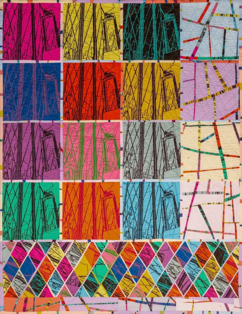 City in Colour, CIBC Square fiber art by Margaret Grottenthaler