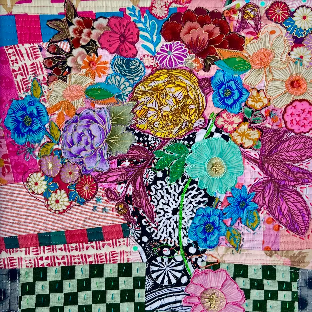 Making Arrangements #4 fiber art by Margaret Grottenthaler