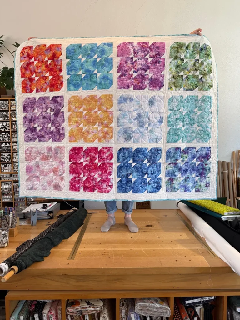 Ice Dyed quilt by Michelle Freedman