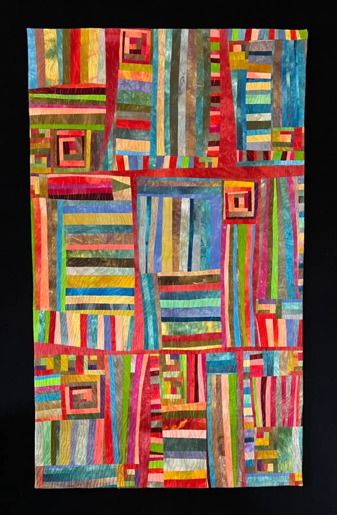Colors of Fes fiber art by Nancy Dobson
