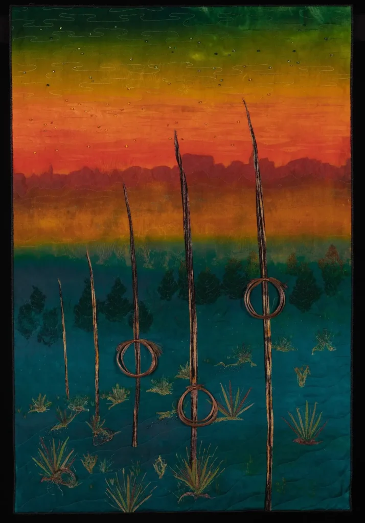 Open Range fiber art by Nancy Dobson