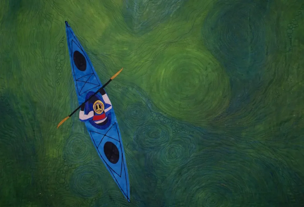 Portal to Adventure fiber art by Nancy Dobson