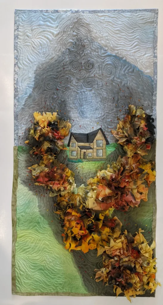 Sow the Wind 3D fiber art by Rosanna Lynne Welter