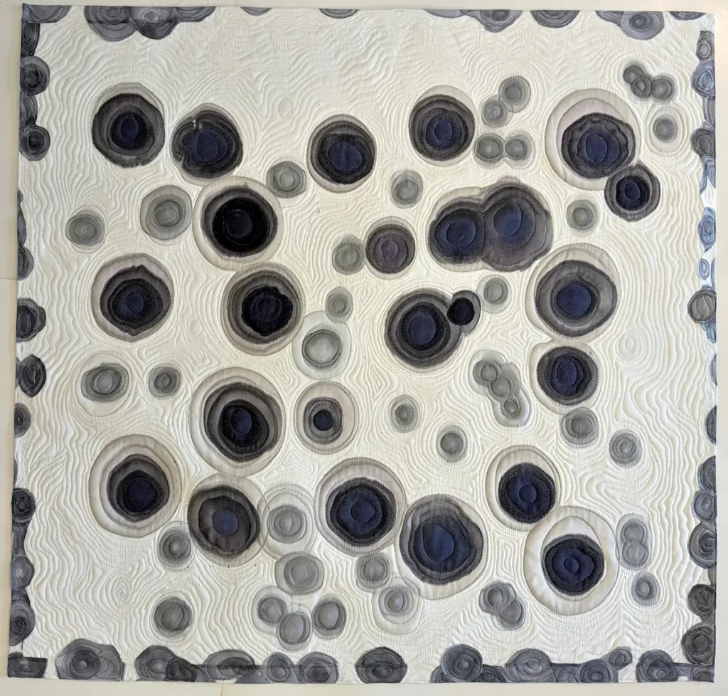 The Deeps inks fiber art by Rosanna Lynne Welter