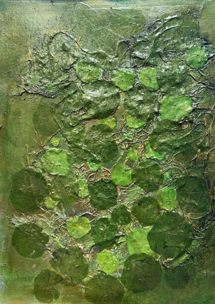 Lotus Pond 4 art by Salma Arastu