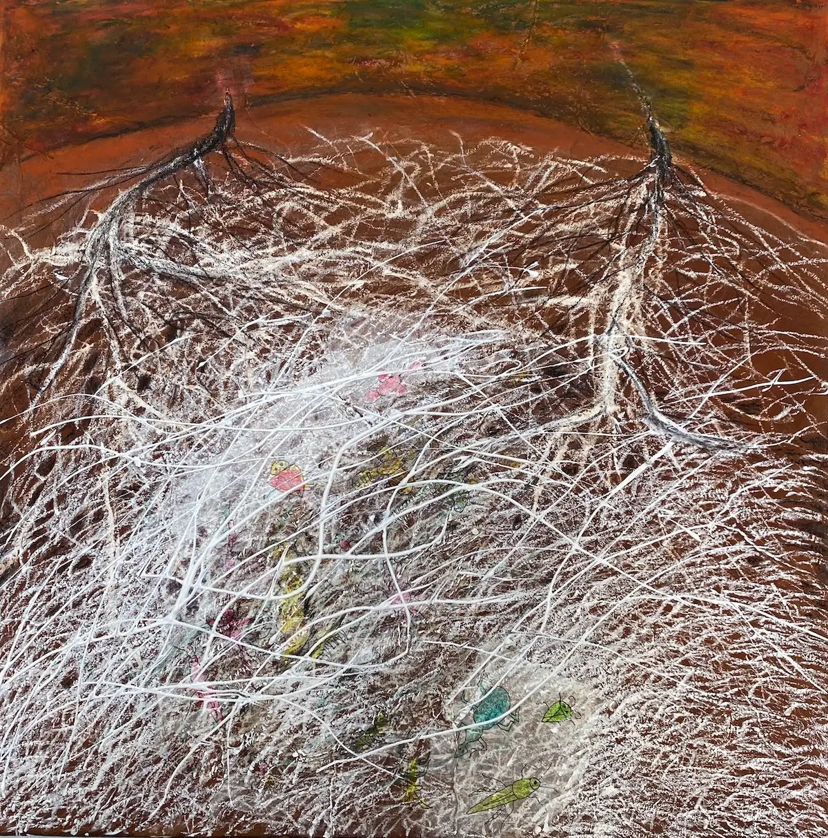 Refuge Under Our Feet 1 art by Salma Arastu