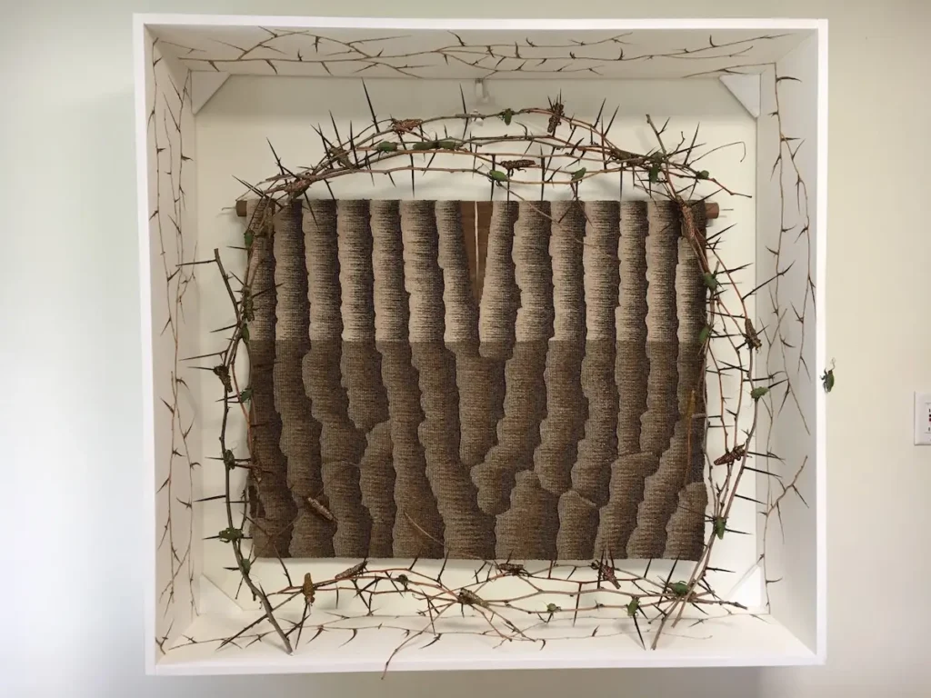 Honey Locust Tree fiber art by Susan Martin Maffei