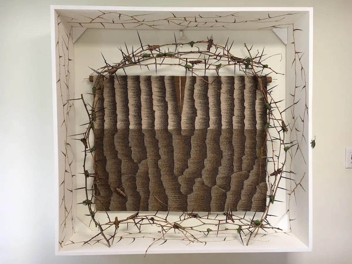 Honey Locust Tree fiber art by Susan Martin Maffei