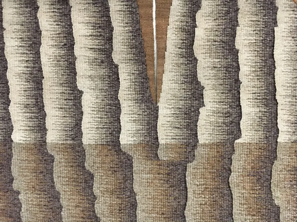 Detail 4 Honey Locust Tree fiber art by Susan Martin Maffei