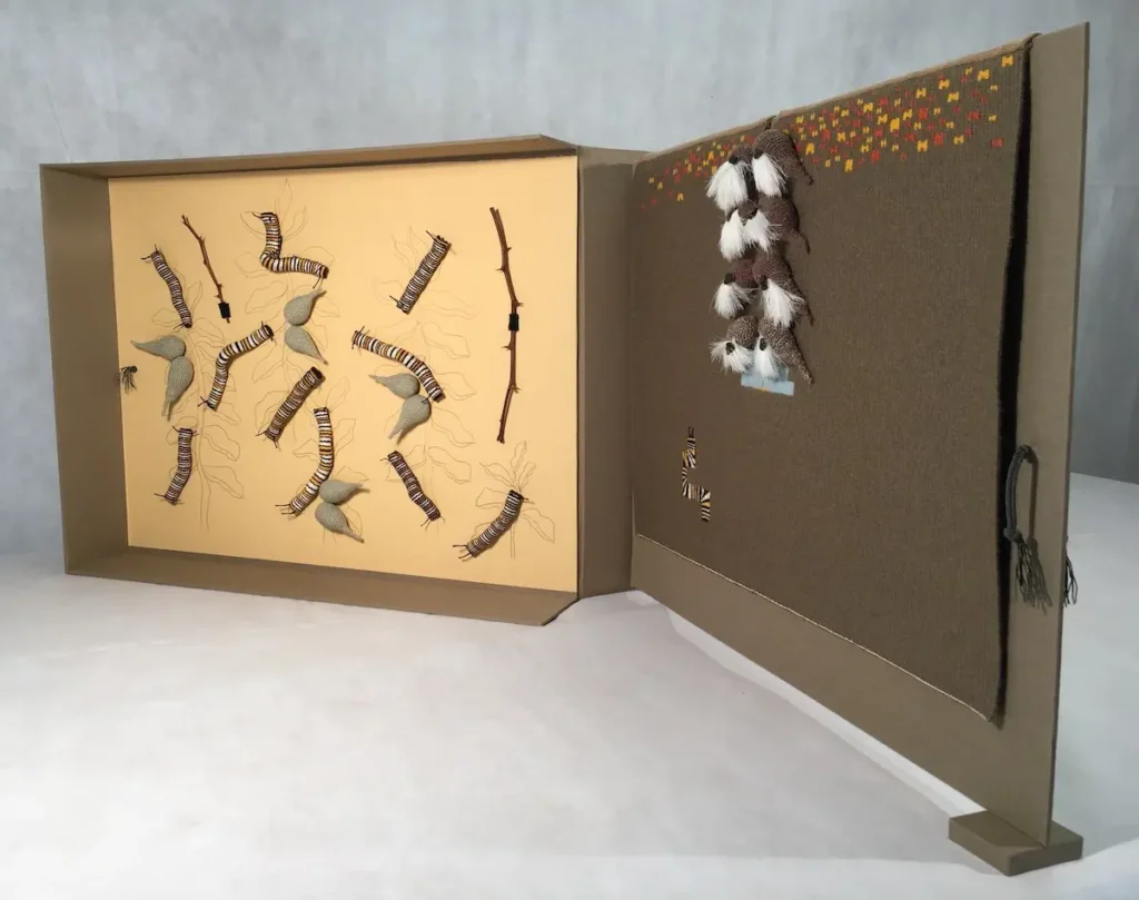 Monarch - on decline, detail 4 fiber art by Susan Martin Maffei