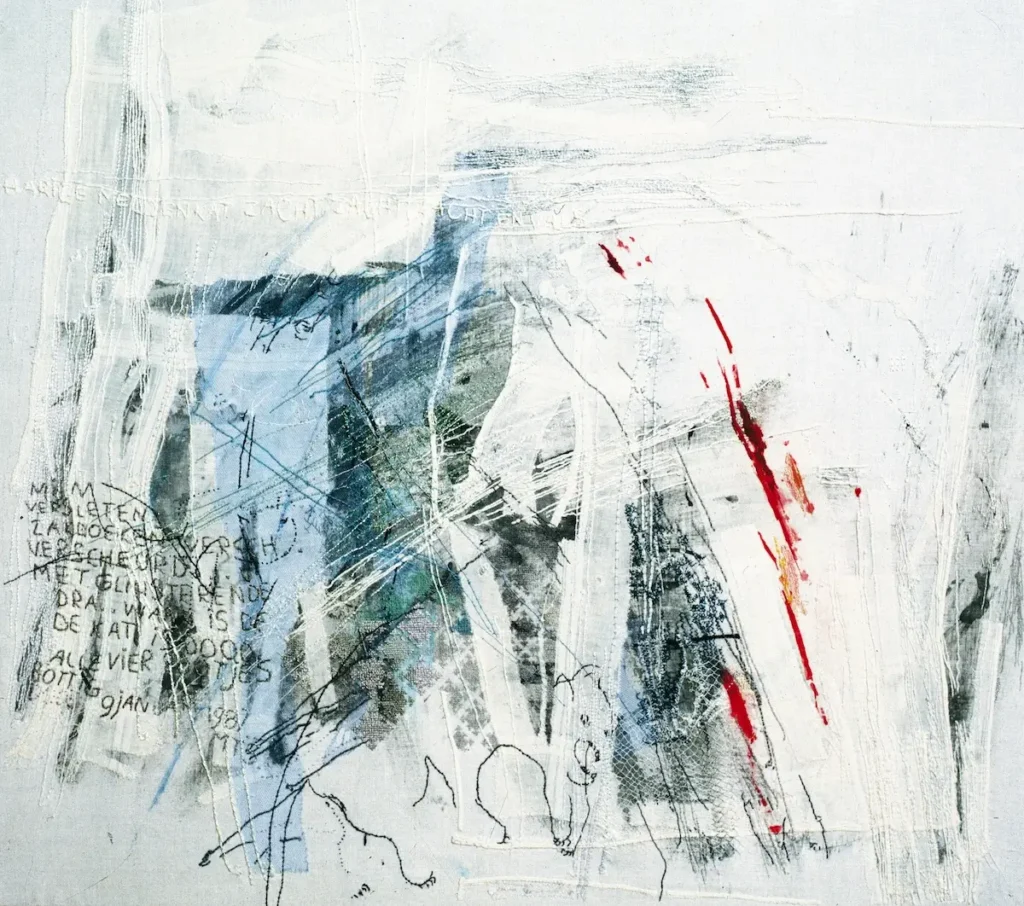 Where is the cat fiber art by Tilleke Schwarz