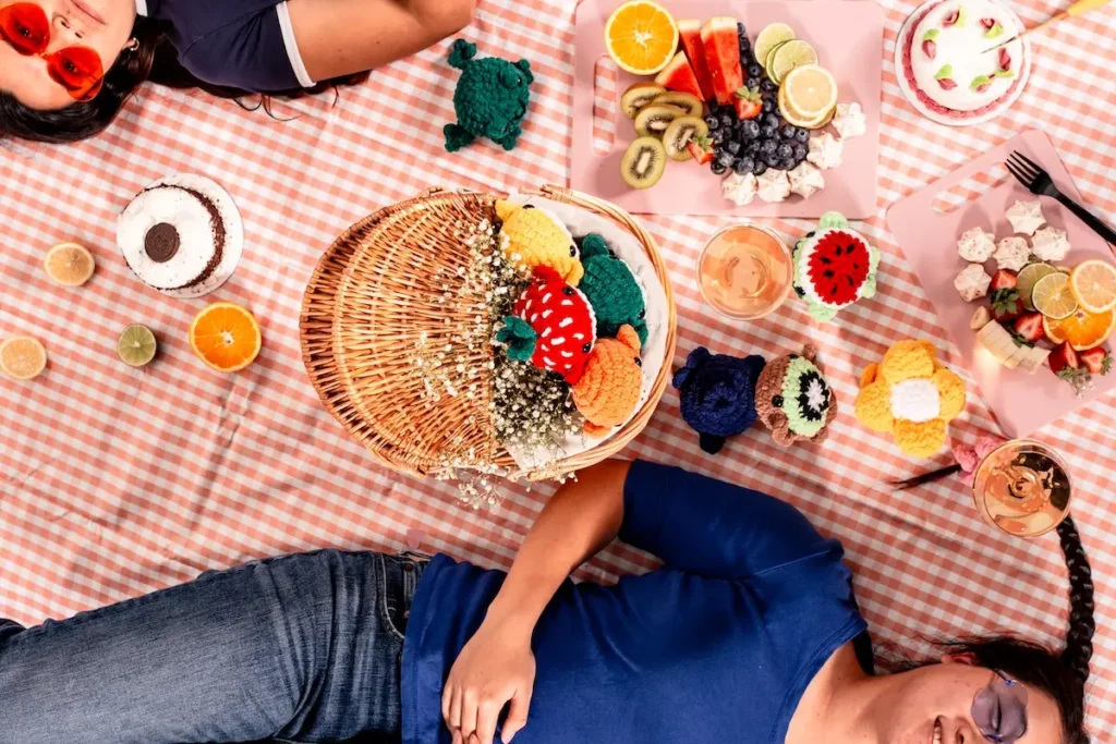 Crochet picnic full of food by Avery Tronson