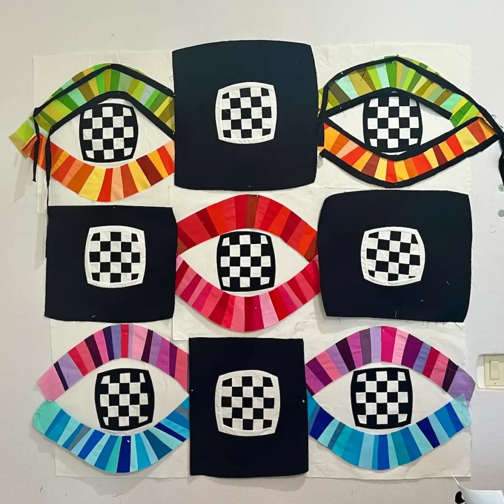 Refraction quilt by Candi Lennox in progress