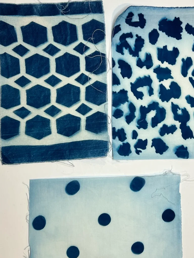 Using stencils with cyanotype