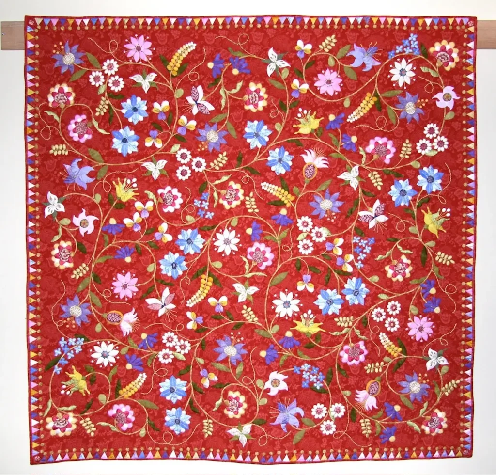 Jeweled Garden quilt by Deborah Kemball