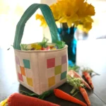 Easter Patchwork basket finished 2