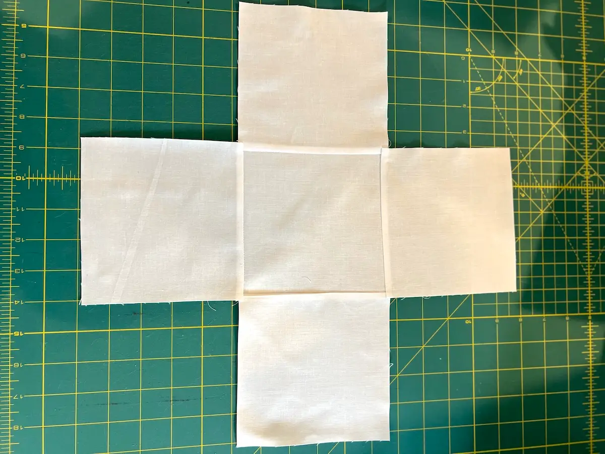 Easter Patchwork basket layout for the lining