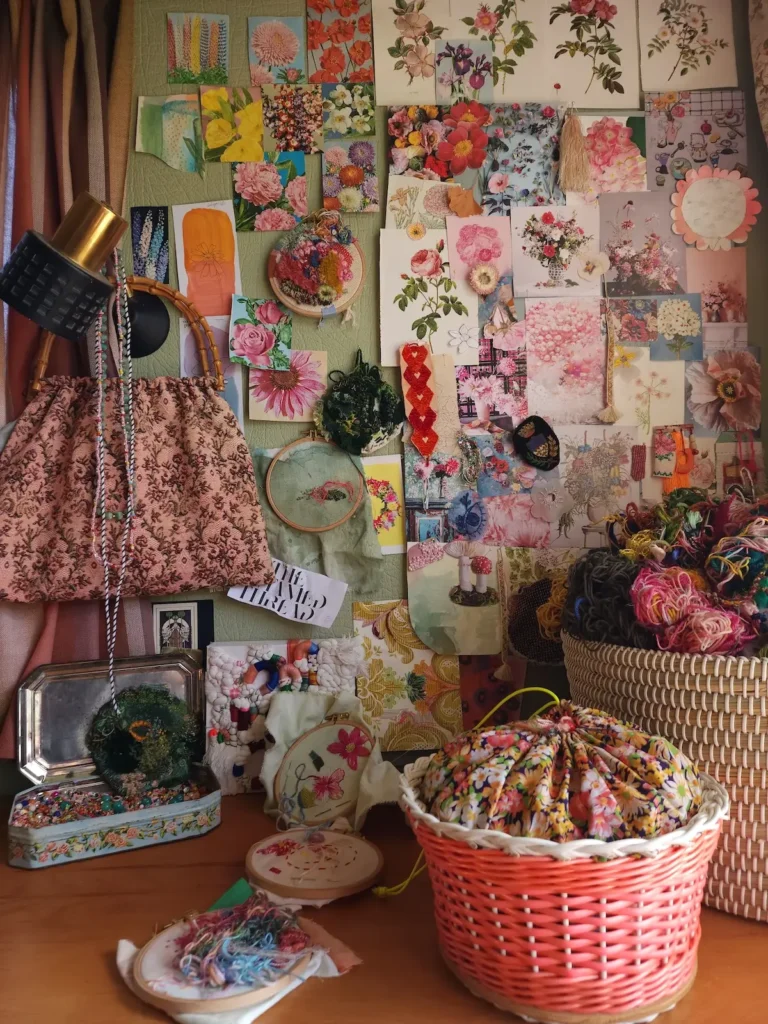 Fleur Woods studio and supplies