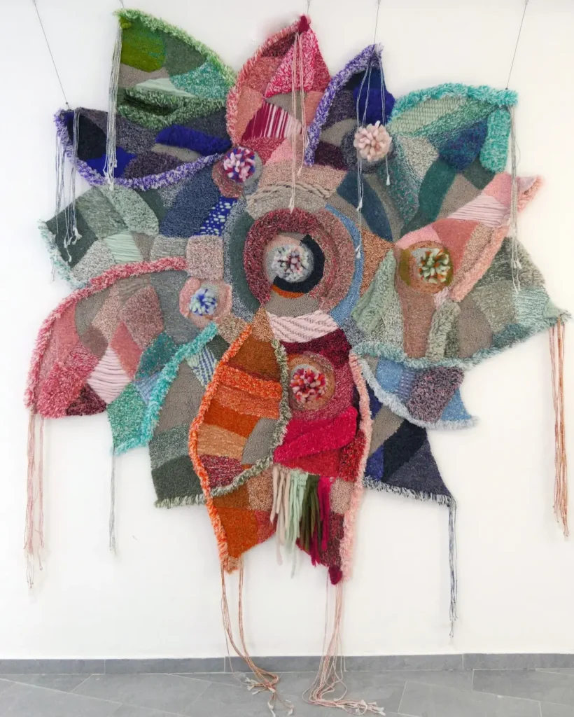 Over The Rainbow fiber art by Oltre l'Arcobaleno