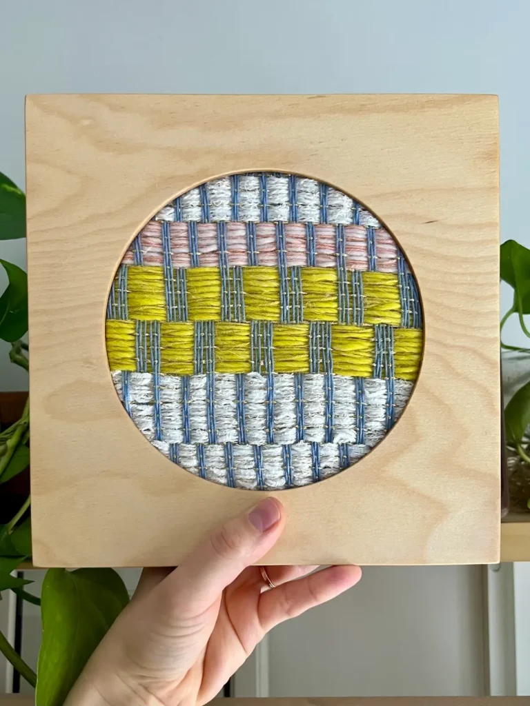 Checked Stripes weaving by Karen Fuller