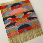 Let's Build a Block Tower weaving by Karen Fuller