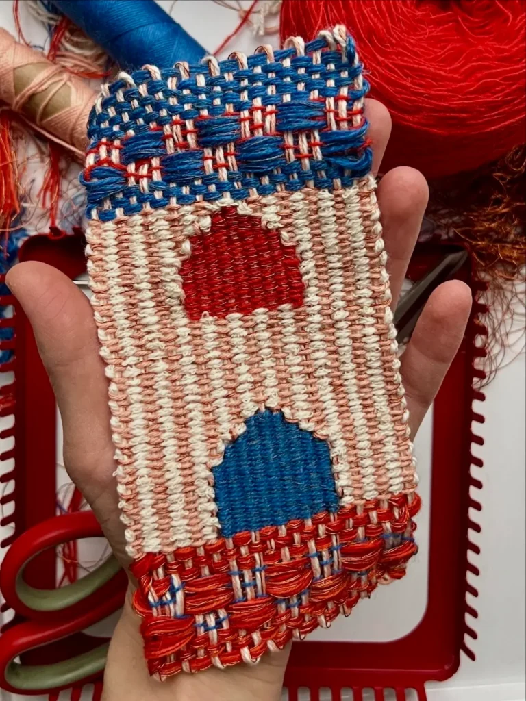 Love thy Neighbor weaving by Karen Fuller