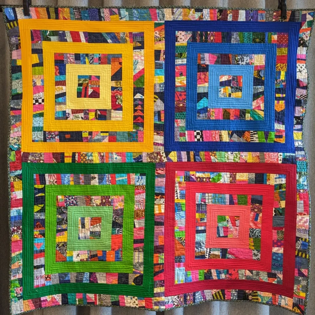 bright squares quilt by Kate Sandford