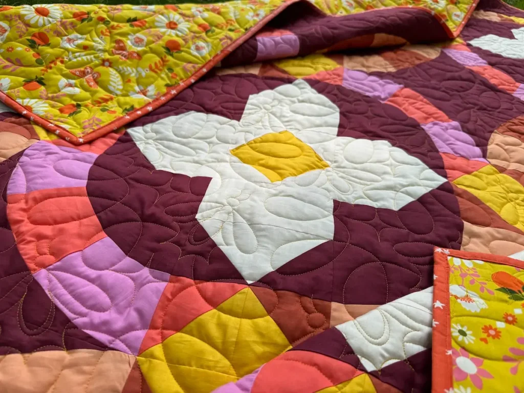 Close up of quilting by Lilo Whitener-Fey