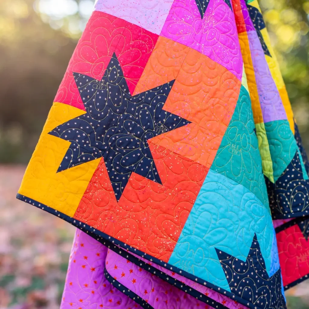 Star quilt quilted by Lilo Whitener-Fey