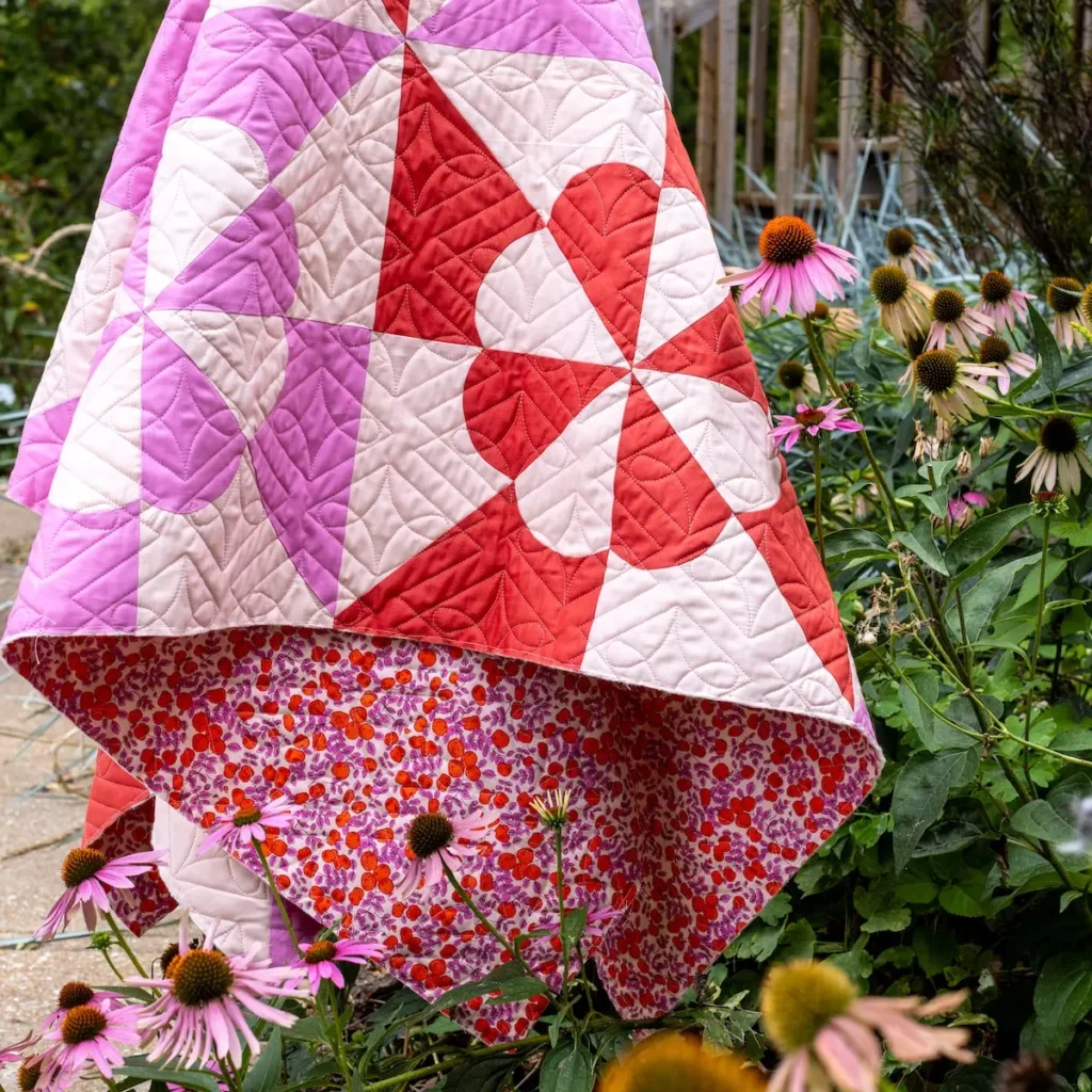 Blue and purple quilt by Lilo Whitener-Fey