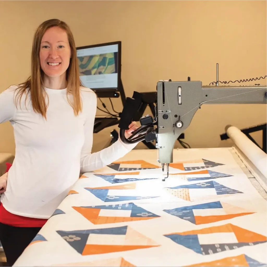 Lilo Whitener-Fey at her new longarm machine