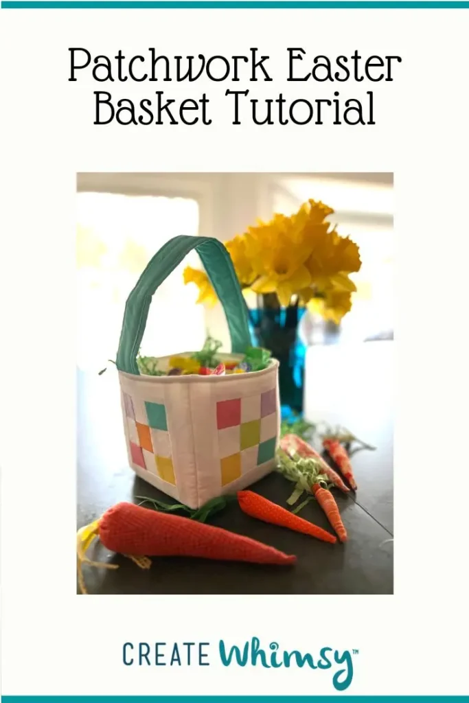Patchwork Easter Basket Pinterest Image 2