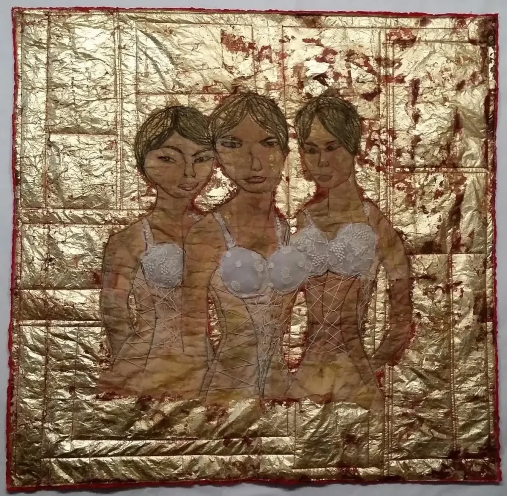 Because . . . We are Icons fiber art by Tiziana Tateo