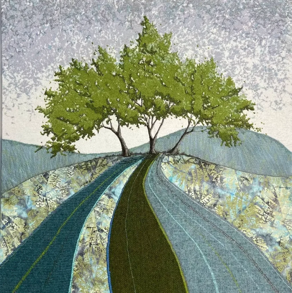 Fairy Fort fiber art by Eileen McNulty