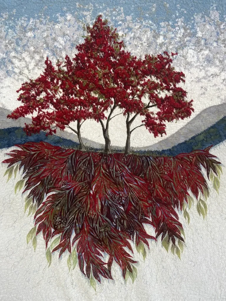 Undergrowth fiber art by Eileen McNulty