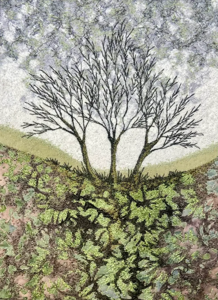 Soft Day fiber art by Eileen McNulty