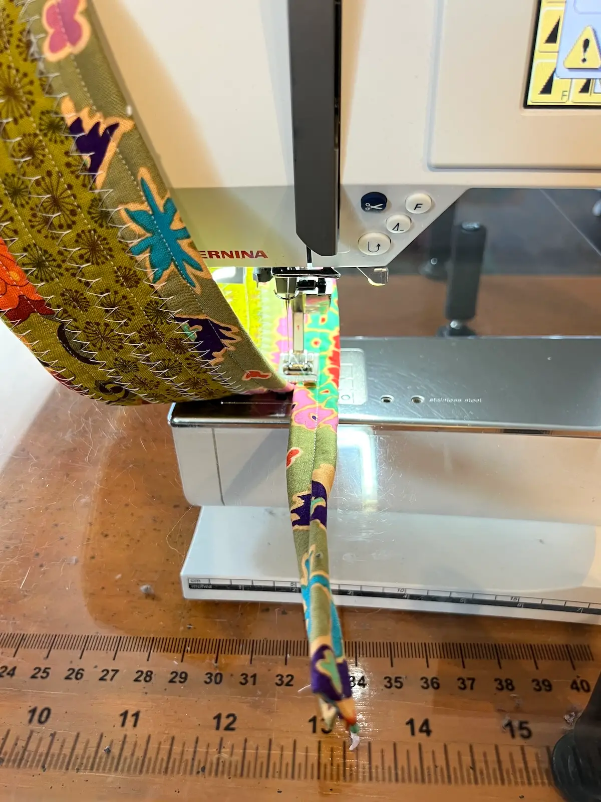 Fabric tube basket side is almost finished