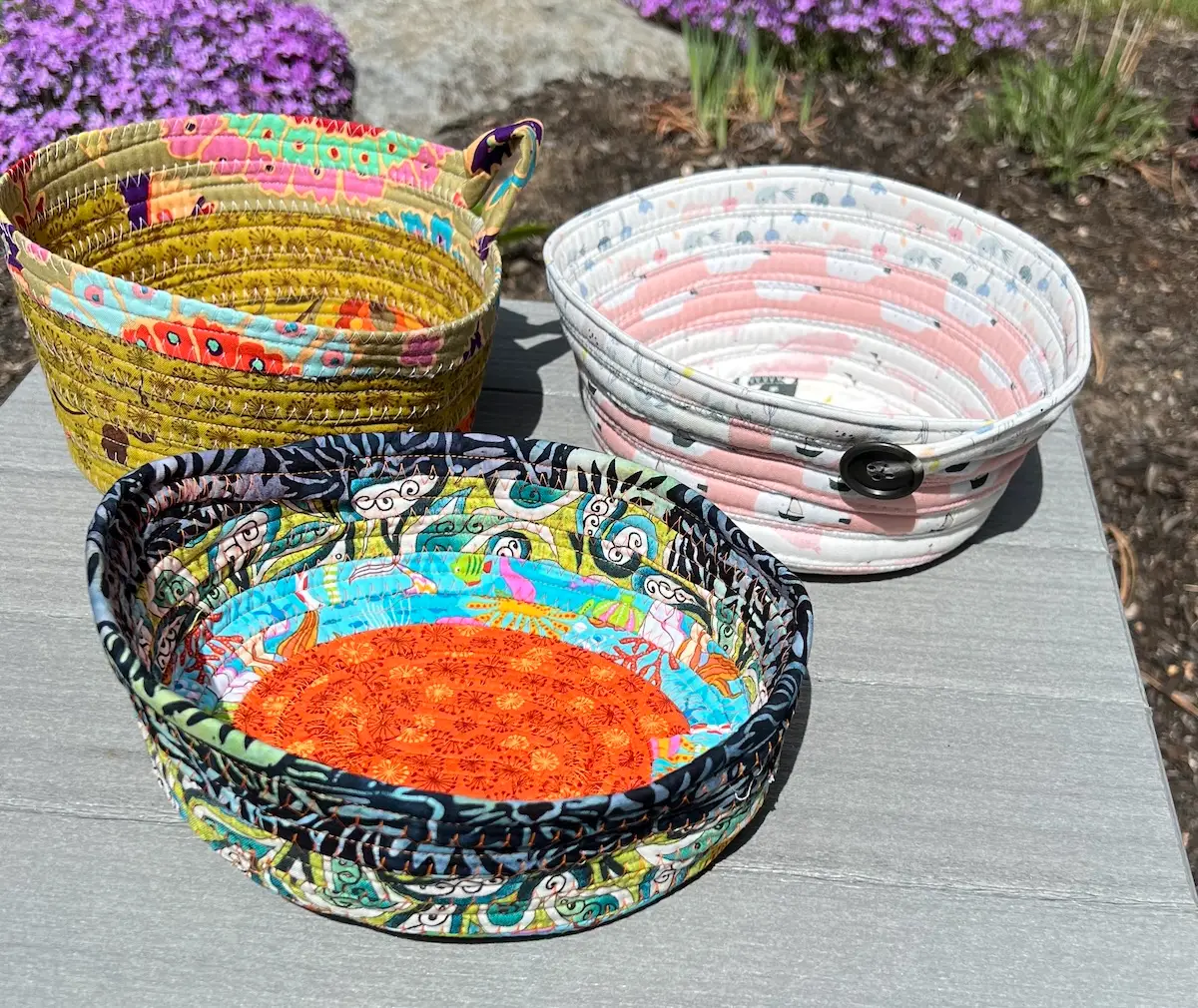 Easy Fabric Bowl or Basket from Jelly Roll Strips