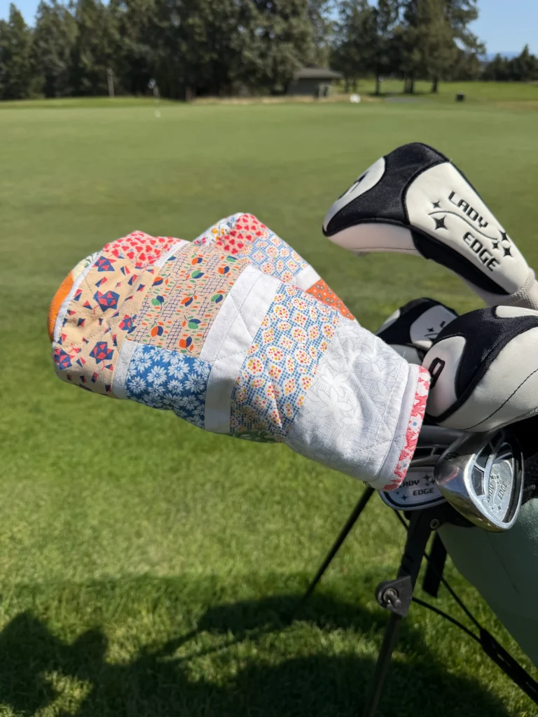 Golf club covers on course 1