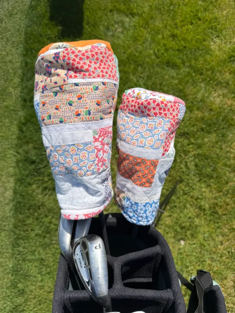 Golf club covers on course 4