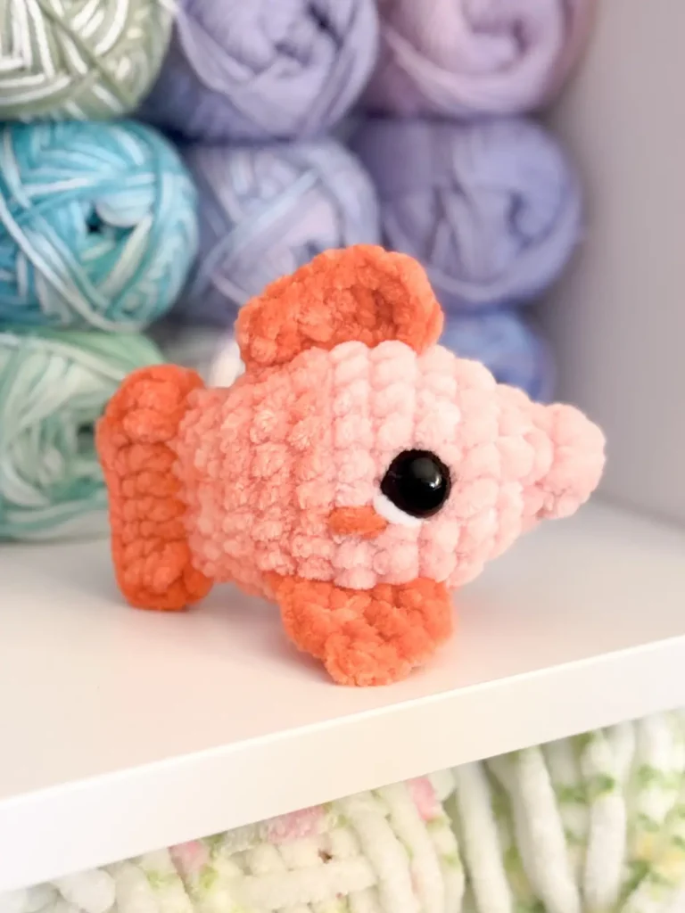 Crocheted goldfish by Jacki Donhou