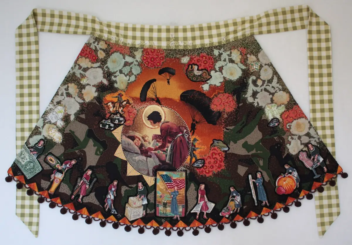 Home Fires fiber art by Kristin LaFlamme